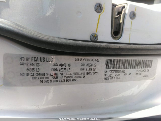 Dodge DART SXT 2016 1C3CDFBB8GD610089 Image 9