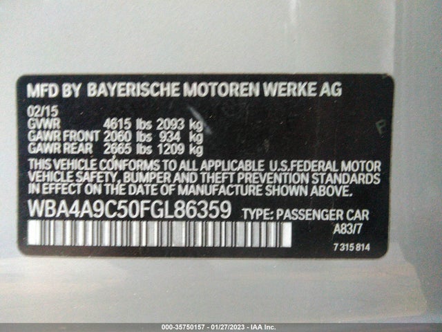 BMW 4 Series 428i 2015 WBA4A9C50FGL86359 Image 10