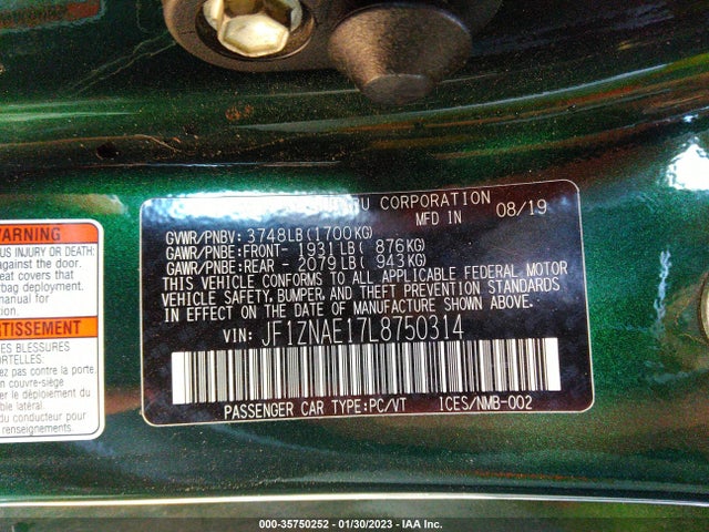2020 Toyota 86, VIN: JF1ZNAE17L8750314