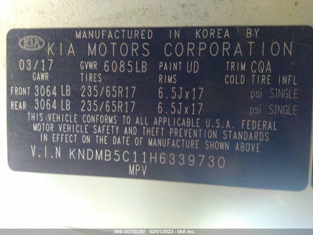 2017 Kia Sedona, VIN: KNDMB5C11H6339730