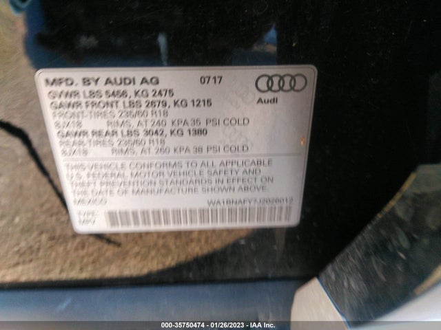 WA1BNAFY7J2026012 Audi Q5 Premium Plus
