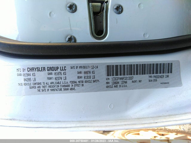 Dodge DART SE 2015 1C3CDFAA0FD213337 Image 9