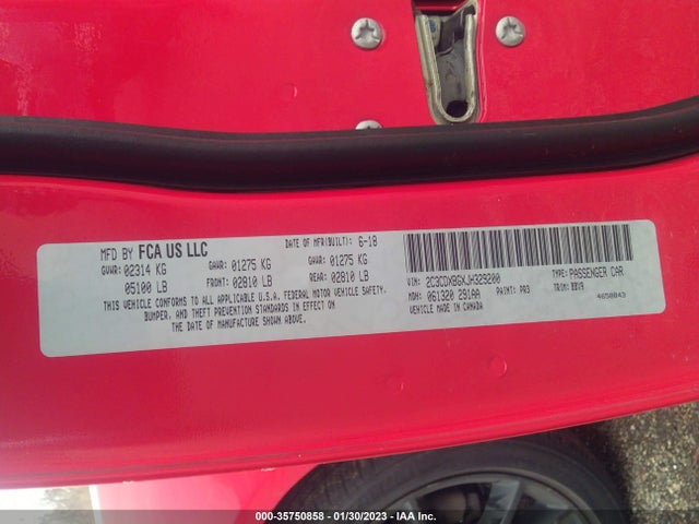 Dodge Charger Sxt 2018 2C3CDXBGXJH329200 Image 9
