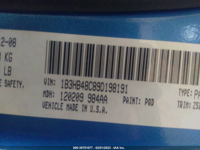 Dodge Caliber Sxt 2009 1B3HB48C89D198191 Image 10