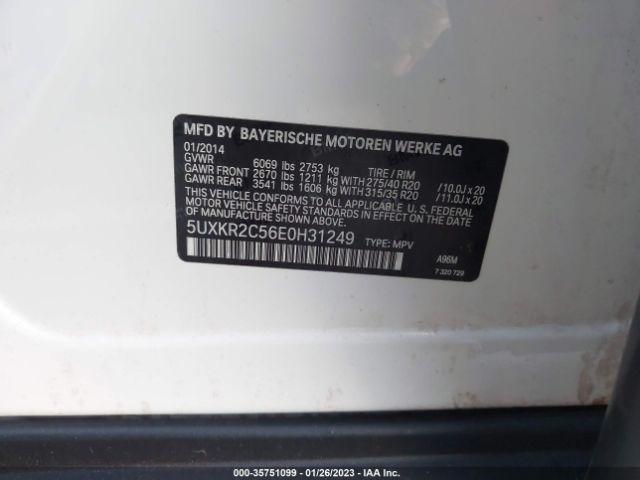 5UXKR2C56E0H31249 BMW X5 Sdrive35i