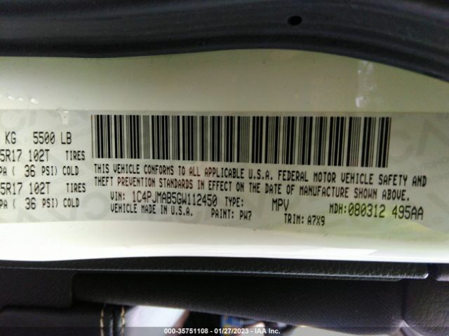1C4PJMAB5GW112450 Jeep Cherokee Sport