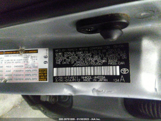Toyota Prius 2007 JTDKB20U577553567 Image 9