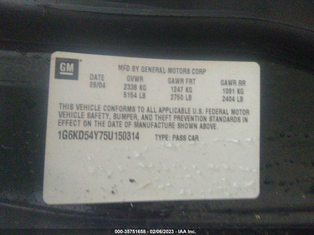 Cadillac Deville 2005 1G6KD54Y75U150314 Image 11