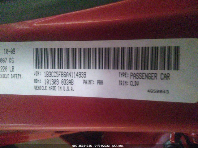 Dodge Avenger R/t 2010 1B3CC5FB6AN114939 Image 9