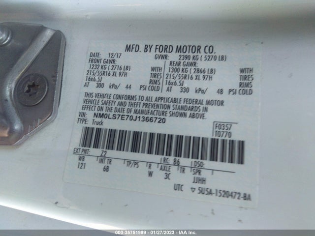 2018 Ford Transit Connect, VIN: NM0LS7E70J1366720