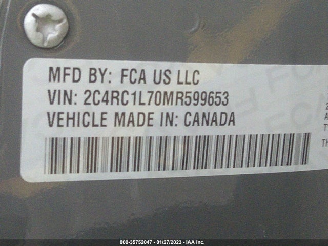 2021 Chrysler Pacifica Hybrid, VIN: 2C4RC1L70MR599653