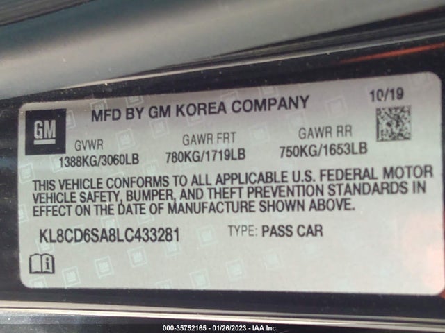 Chevrolet Spark Lt 2020 KL8CD6SA8LC433281 Image 11