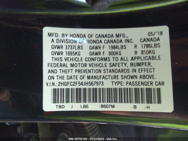 Honda Civic Sedan Lx 2018 2HGFC2F54JH567973 Image 10