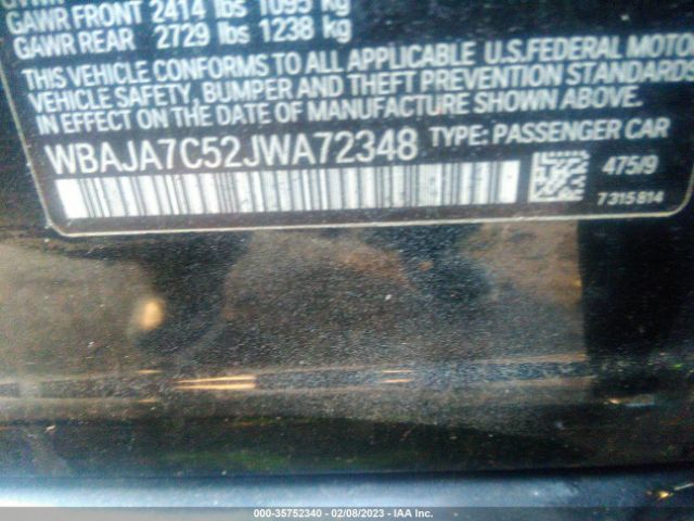 WBAJA7C52JWA72348 BMW 5 Series 530i Xdrive