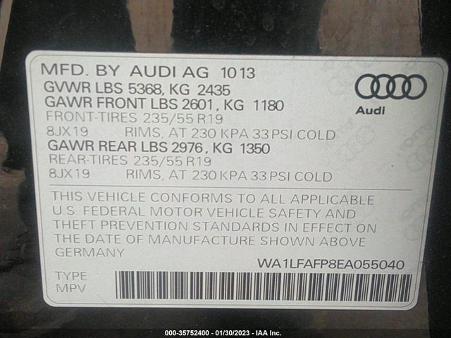 Audi Q5 Premium Plus 2014 WA1LFAFP8EA055040 Image 9