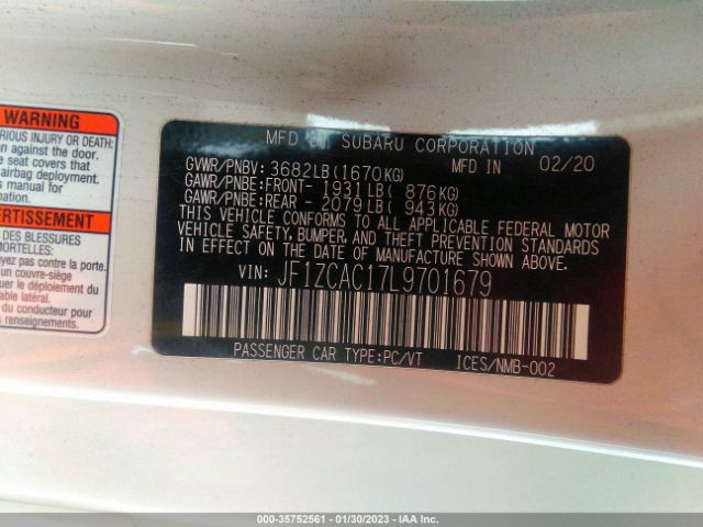 JF1ZCAC17L9701679 Subaru Brz Limited