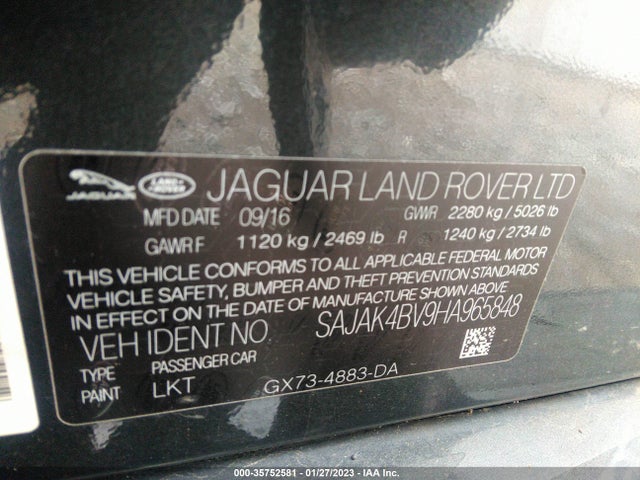 2017 Jaguar XE, VIN: SAJAK4BV9HA965848