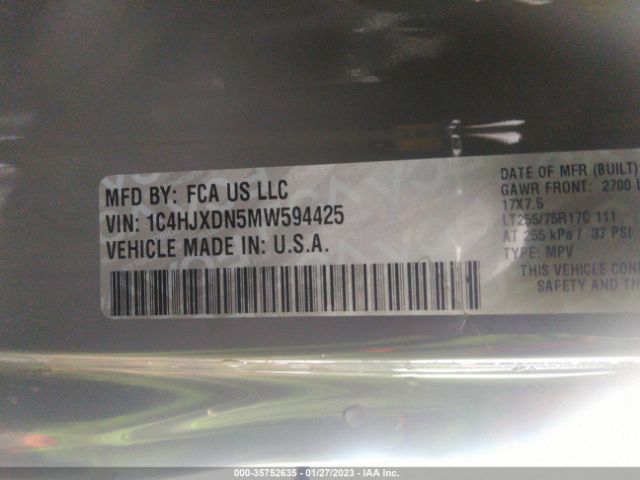 1C4HJXDN5MW594425 Jeep Wrangler Unlimited Willys