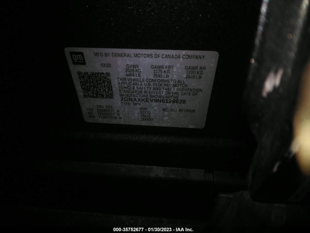 Chevrolet EQUINOX LT 2022 2GNAXKEV8N6128928 Image 9