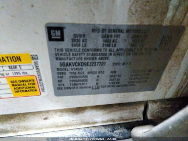 5GAKVCKD9EJ237701 Buick Enclave Premium