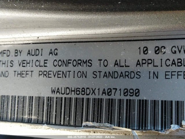 Audi A4 2001 WAUDH68DX1A071090 Image 10