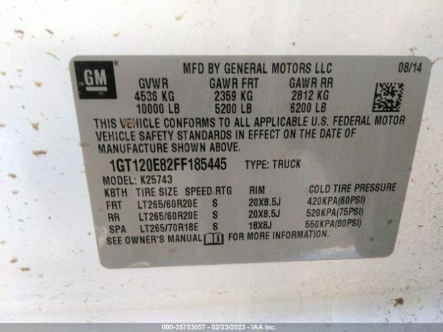 1GT120E82FF185445 GMC Sierra 2500hd Denali