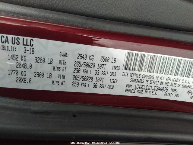 Dodge DURANGO GT 2018 1C4RDJDG1JC346079 Image 10