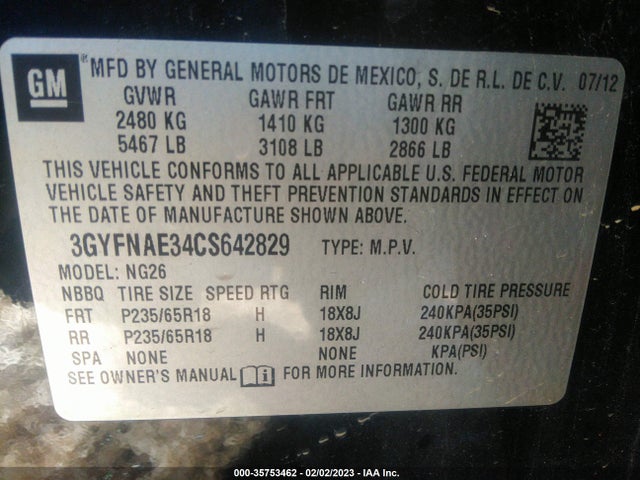 Cadillac Srx Luxury Collection 2012 3GYFNAE34CS642829 Image 9