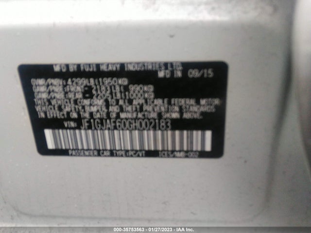 Subaru Impreza 2.0i Premium 2016 JF1GJAF60GH002183 Image 9