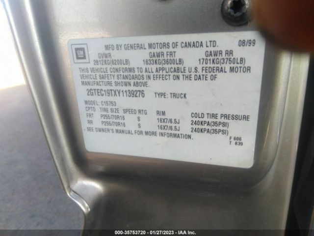 2GTEC19TXY1139276 GMC New Sierra 1500 Sle