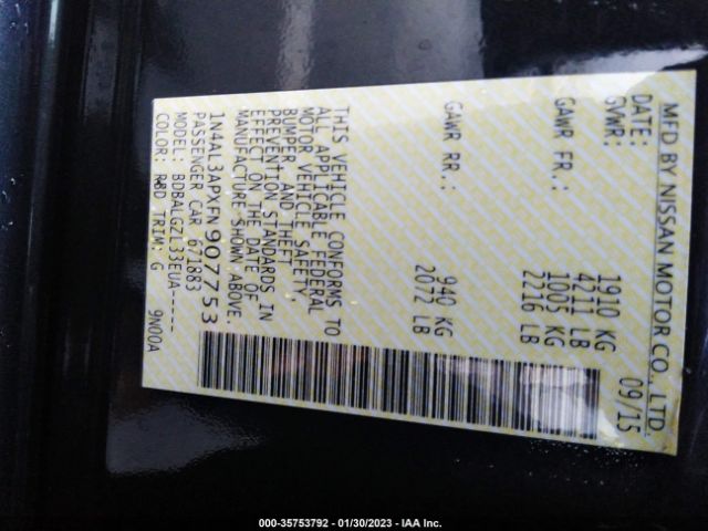 1N4AL3APXFN907753 Nissan Altima 2.5 S