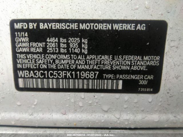 WBA3C1C53FK119687 BMW 3 Series 328i