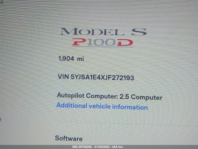 Tesla MODEL S 2018 5YJSA1E4XJF272193 Image 19