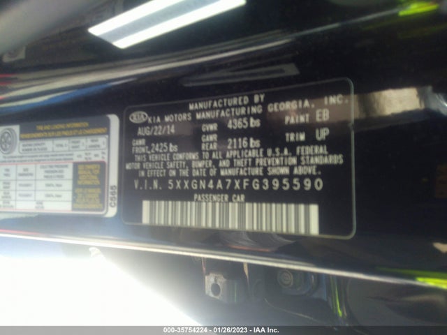 KIA OPTIMA EX 2015 5XXGN4A7XFG395590 Image 10
