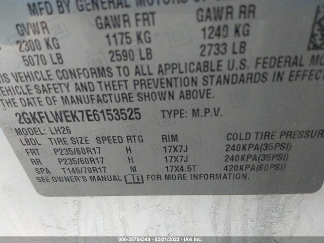 GMC Terrain 2014 2GKFLWEK7E6153525 Image 10