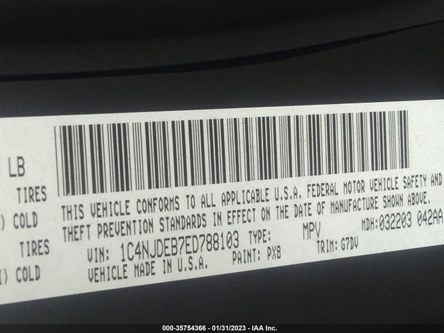 Jeep Compass Latitude 2014 1C4NJDEB7ED788103 Image 9