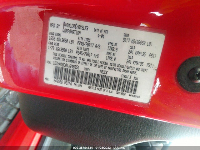 Dodge Ram 1500 Slt 2004 1D7HA18D04J248851 Image 10
