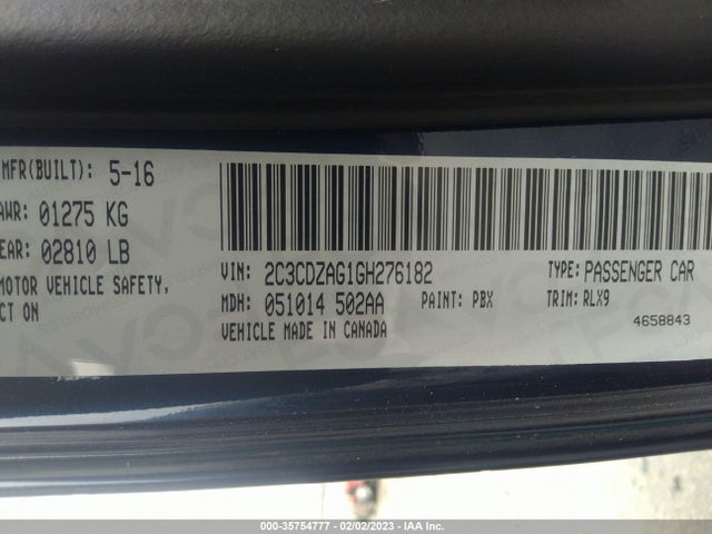 Dodge Challenger Sxt Plus 2016 2C3CDZAG1GH276182 Image 9