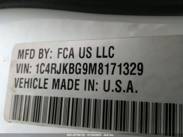 1C4RJKBG9M8171329 Jeep Grand Cherokee L Limited