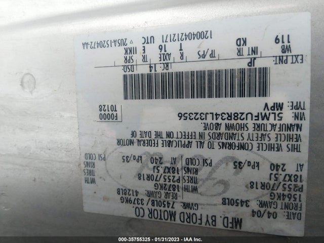 Lincoln Navigator 2004 5LMFU28R34LJ32356 Image 10