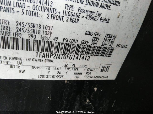 Ford SEDAN POLICE INTERCEPTOR 2014 1FAHP2MT0EG141413 Image 10