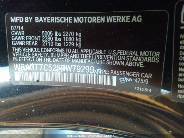 2015 BMW 4 Series, VIN: WBA3T7C52FPW79299