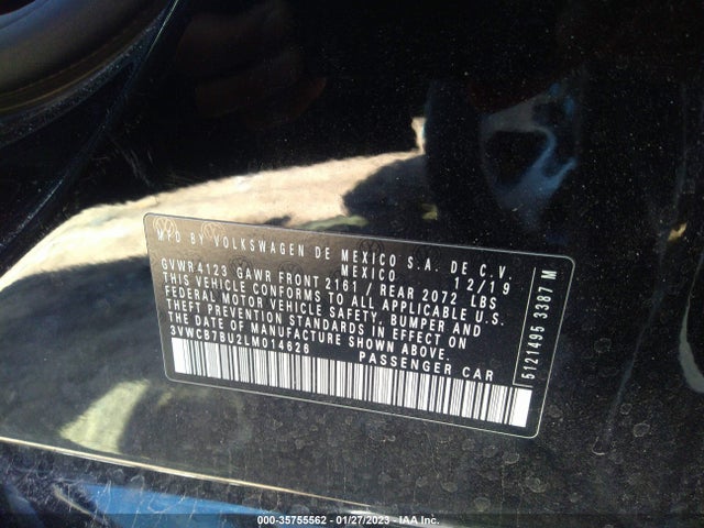 2020 Volkswagen Jetta, VIN: 3VWCB7BU2LM014626