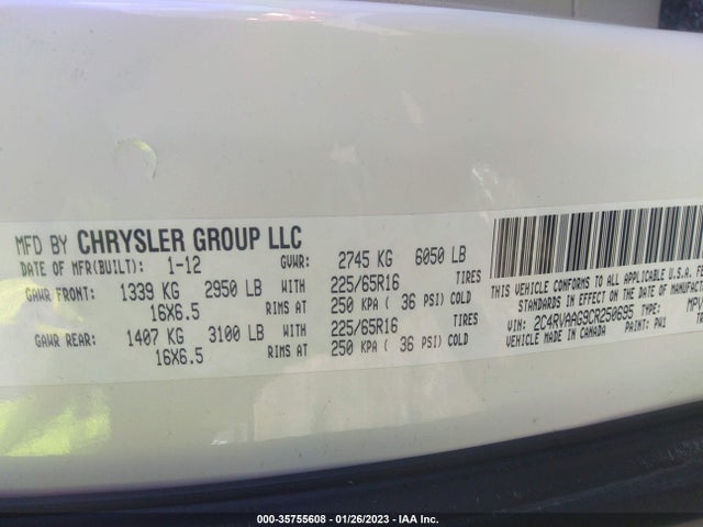 Volkswagen Routan S 2012 2C4RVAAG9CR250695 Image 10
