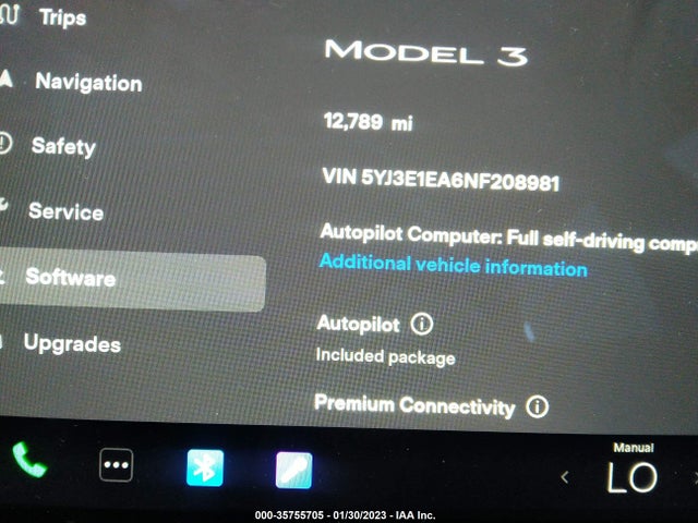Tesla MODEL 3 2022 5YJ3E1EA6NF208981 Image 7