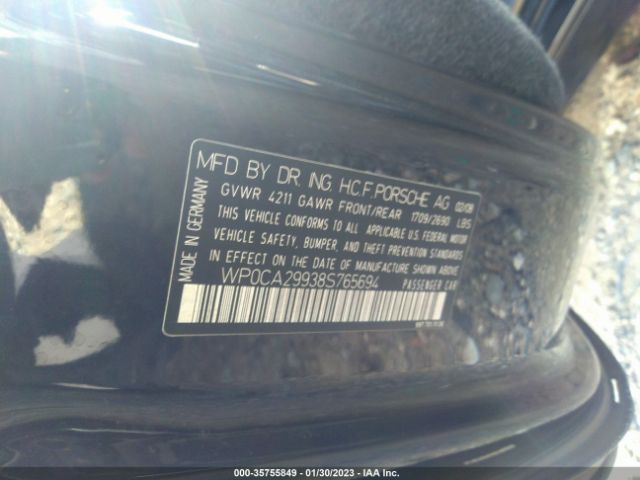 2008 PORSCHE 911 WP0CA29938S765694 Photo 8