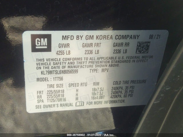 Chevrolet Trailblazer Rs 2022 KL79MTSL6NB056599 Image 10