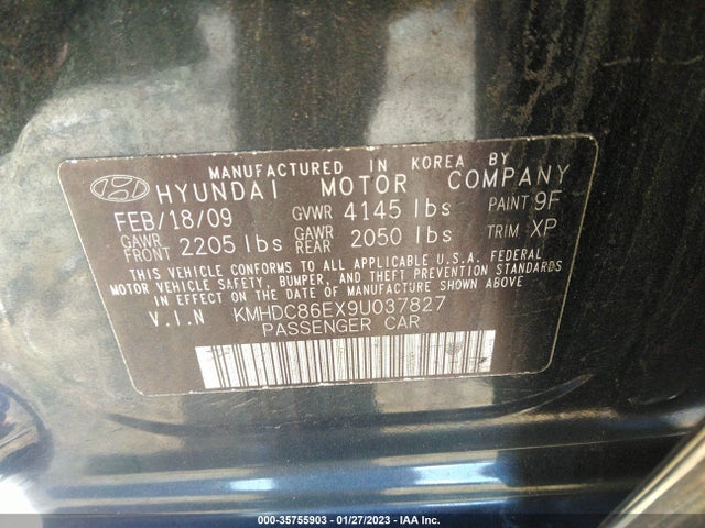 Hyundai ELANTRA TOURING 2009 KMHDC86EX9U037827 Image 10