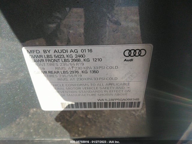 WA1L2AFP5GA098345 Audi Q5 Premium Plus