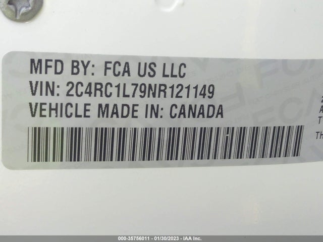 2022 Chrysler Pacifica Hybrid, VIN: 2C4RC1L79NR121149